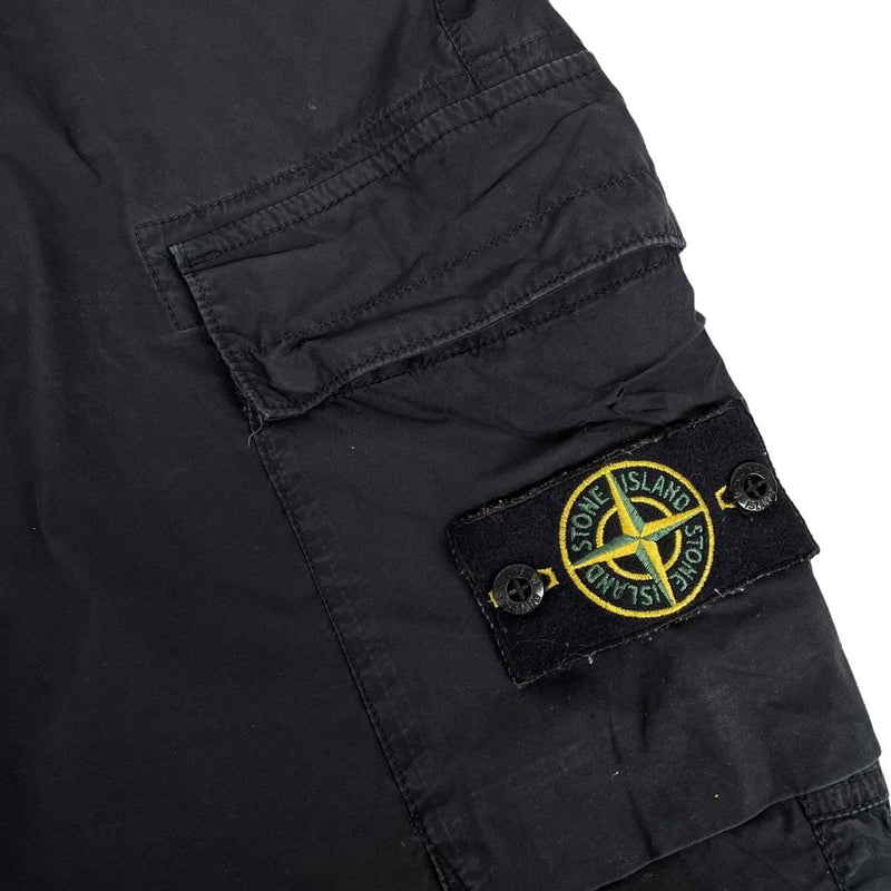 Stone Island SS 2022 Black RE-T Fit Cargo Trousers
