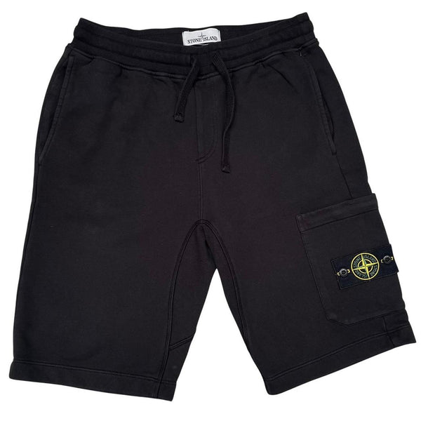 Stone Island SS 2019 Black Cotton Jogger Shorts