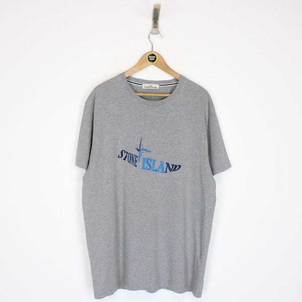 Stone Island SS 2018 Grey Short Sleeve Logo Print T-Shirt