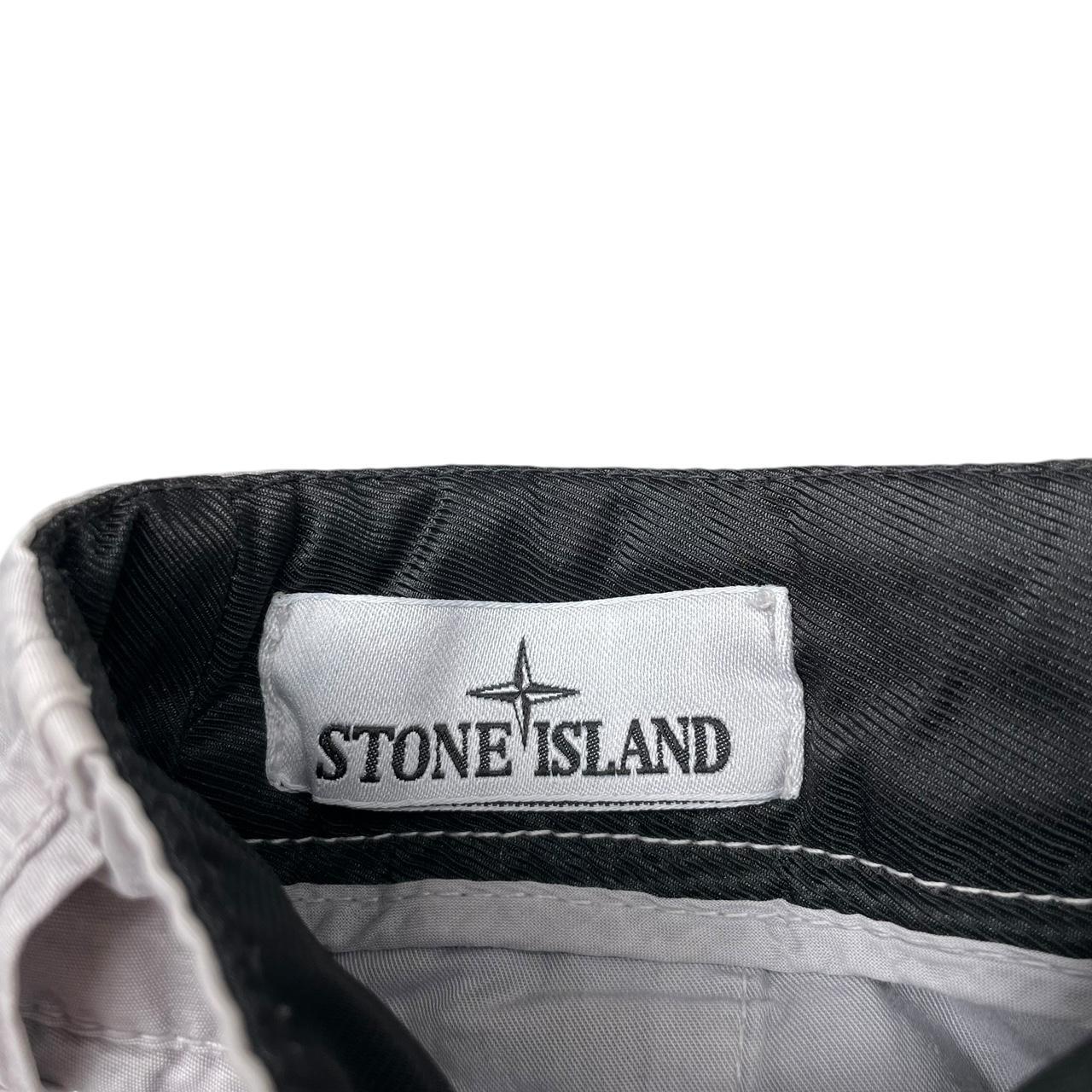 Stone Island SS 2022 Grey Bermuda Cotton Cargo Shorts