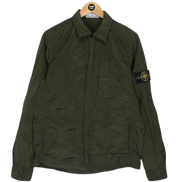Stone Island SS 2018 Khaki Green Full Zip Nylon Metal Overshirt Jacket