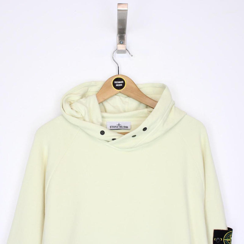 Stone Island AW 2022 Yellow Cotton Hoodie Jumper