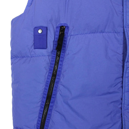 Stone Island AW 2021 Blue Garment Dyed Crinkle Reps NY Down Gilet / Bodywarmer