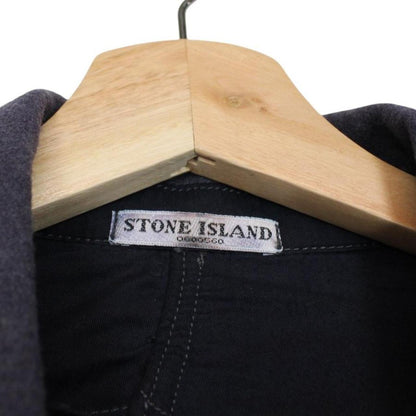 Vintage Stone Island AW 2006 Navy Blue Wool Knit Overshirt Jacket