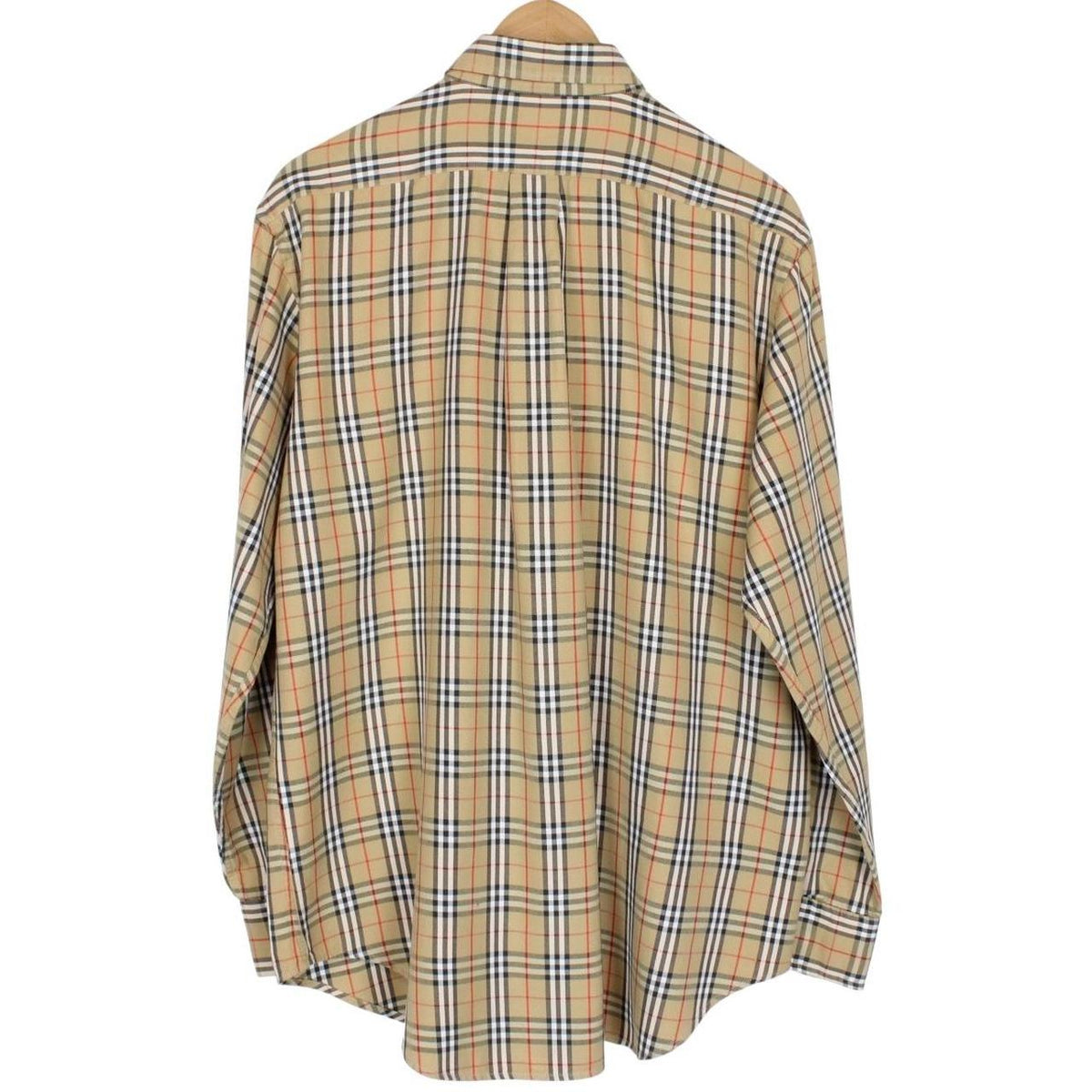 トップス Burberrys 90s US Long Shirt VTG 90s Burberrys Embroidered Logo Striped Long-Sleeve Shirt