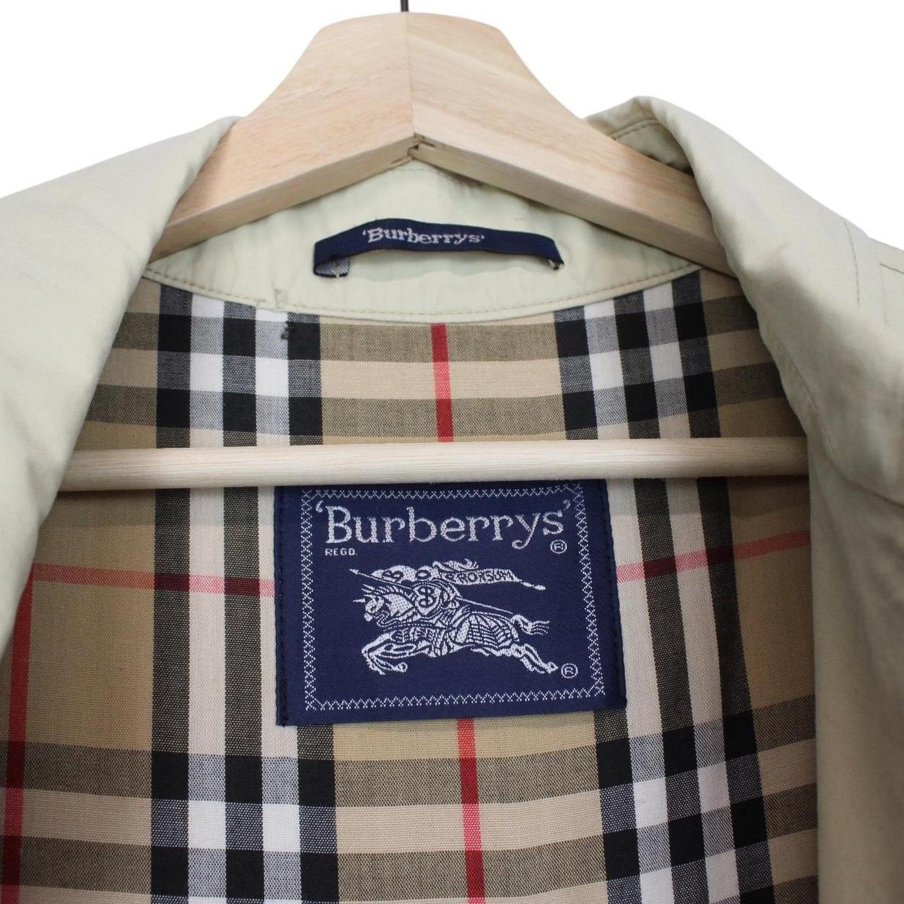 Vintage 90s Burberry Beige Nova Check Lined Coat
