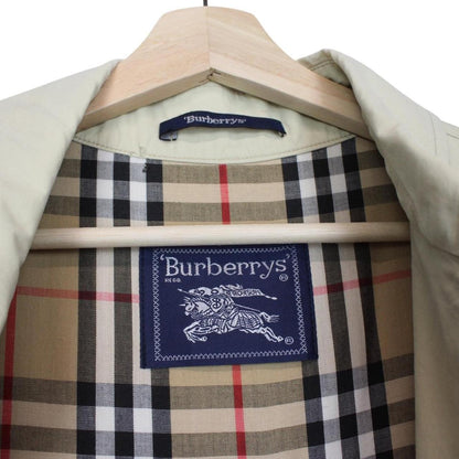 Vintage 90s Burberry Beige Nova Check Lined Coat