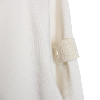 Stone Island Ghost SS 2024 Cream Cotton Sweatshirt Jumper