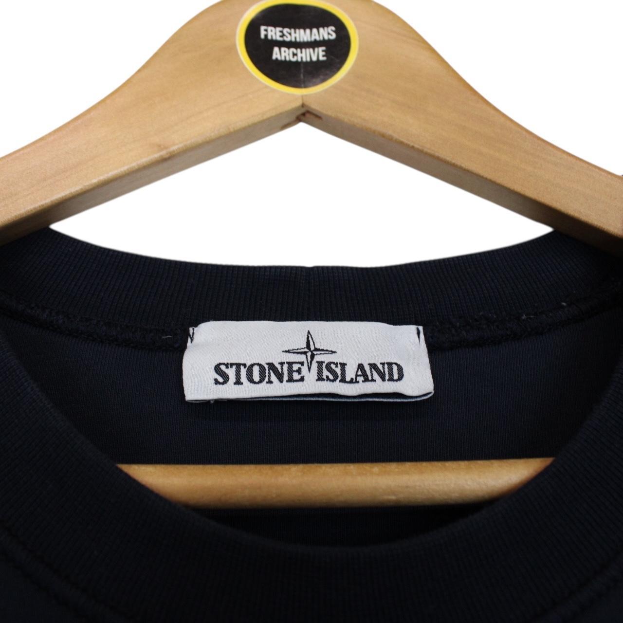 Stone Island SS 2021 Navy Blue Cotton Sweatshirt Jumper