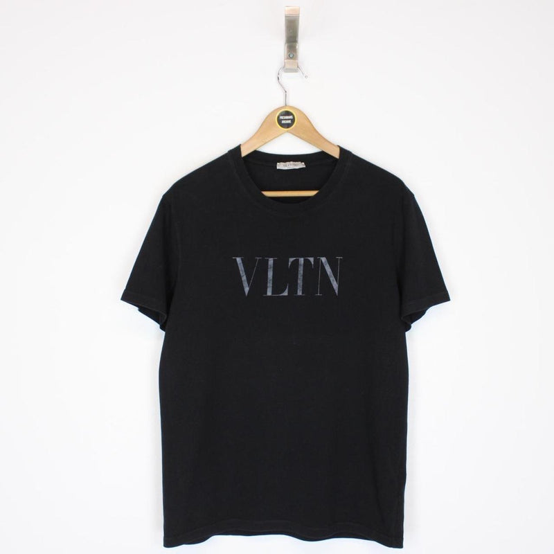 Valentino VLTN Logo Black Short Sleeve Cotton T-Shirt