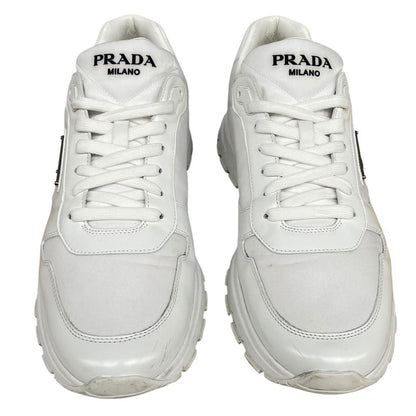 Prada Prax 01 White Re-Nylon and Leather Trainers