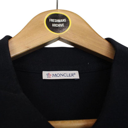 Moncler Maglia Manica Corta Black Short Sleeve Cotton Polo Shirt