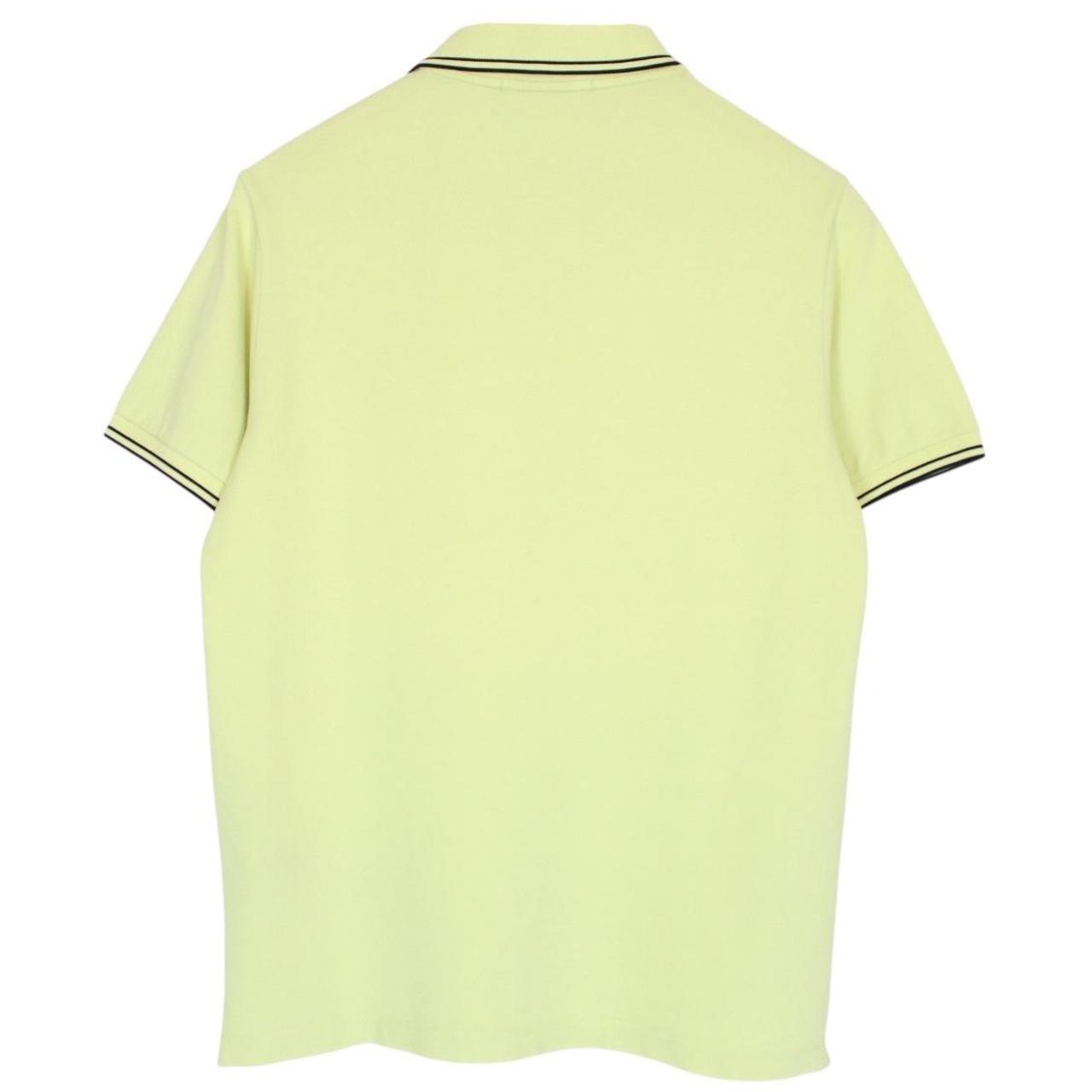 Stone Island Lime Green Short Sleeve Compass Cotton Polo Shirt