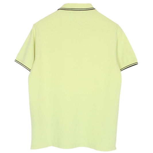 Stone Island Lime Green Short Sleeve Compass Cotton Polo Shirt
