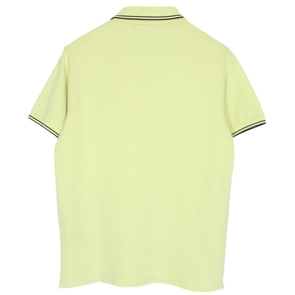 Stone Island Lime Green Short Sleeve Compass Cotton Polo Shirt