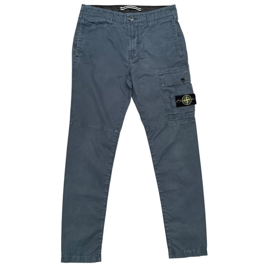 Stone Island SS 2022 Navy Blue Slim Fit Cargo Trousers