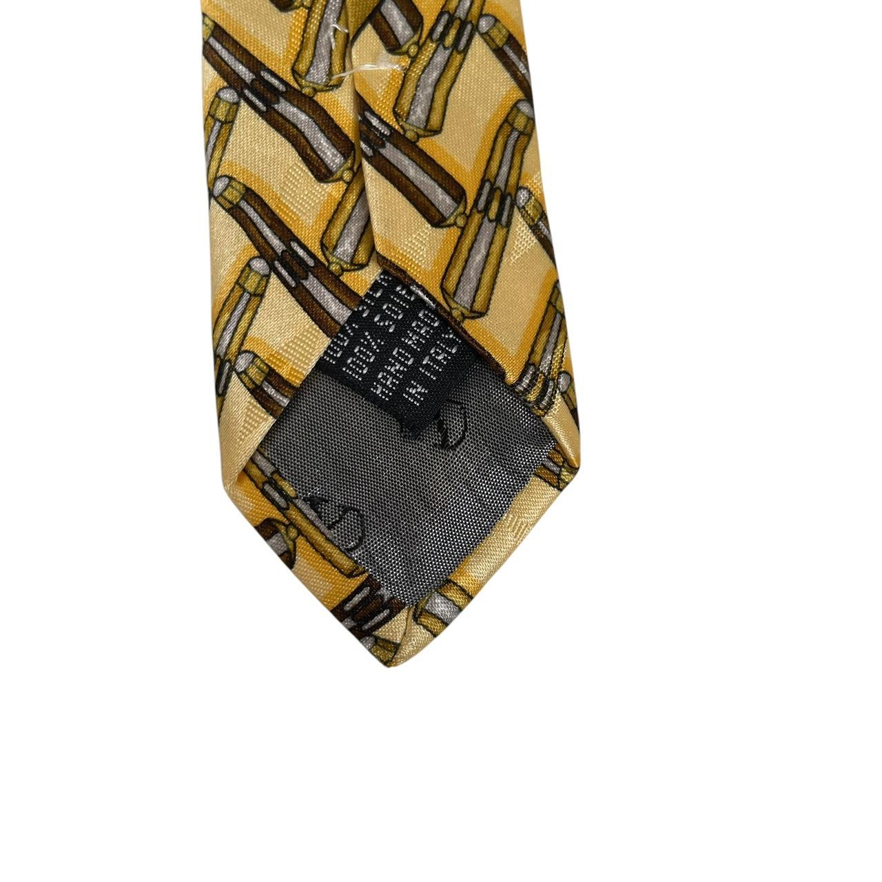 Vintage Valentino Yellow Silk Tie