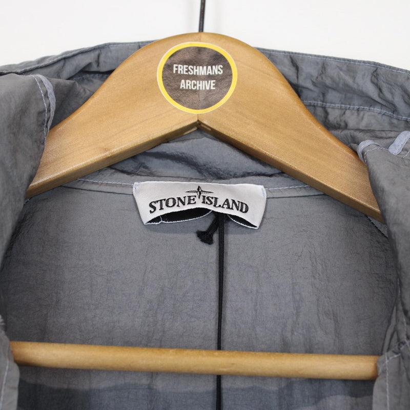Stone Island SS 2024 Silver Full Zip Nylon Metal Watro-TC Jacket