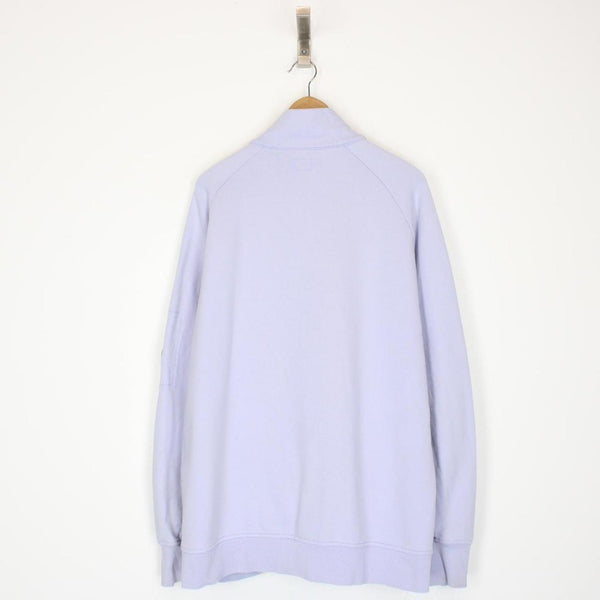 CP Company Lilac Purple 1/4 Zip Lens Sweatshirt Jumper