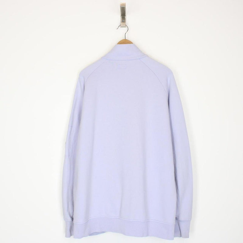 CP Company Lilac Purple 1/4 Zip Lens Sweatshirt Jumper