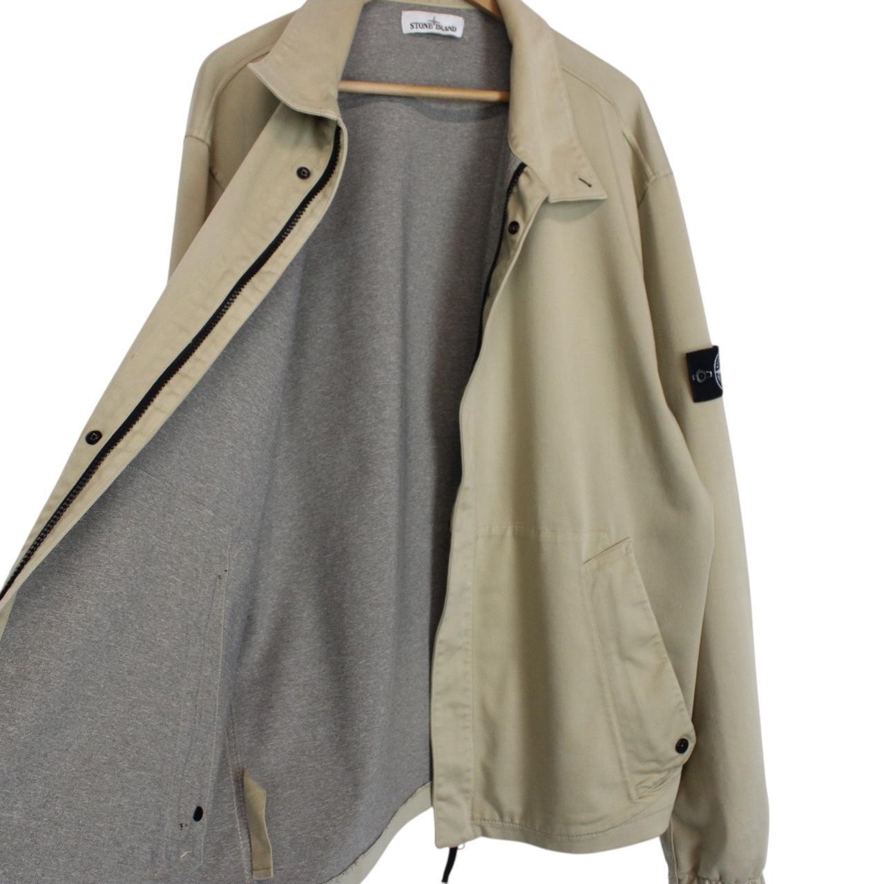 Stone Island Beige Full Zip Cotton Jacket