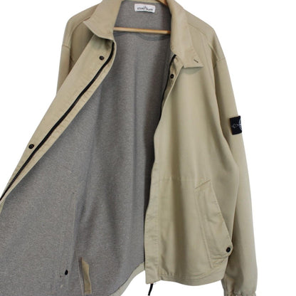 Stone Island Beige Full Zip Cotton Jacket