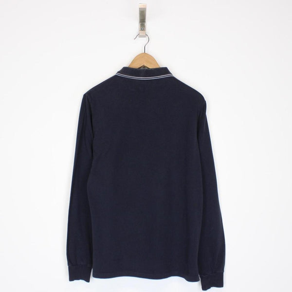 Stone Island AW 2014 Navy Blue Long Sleeve Compass Polo Shirt