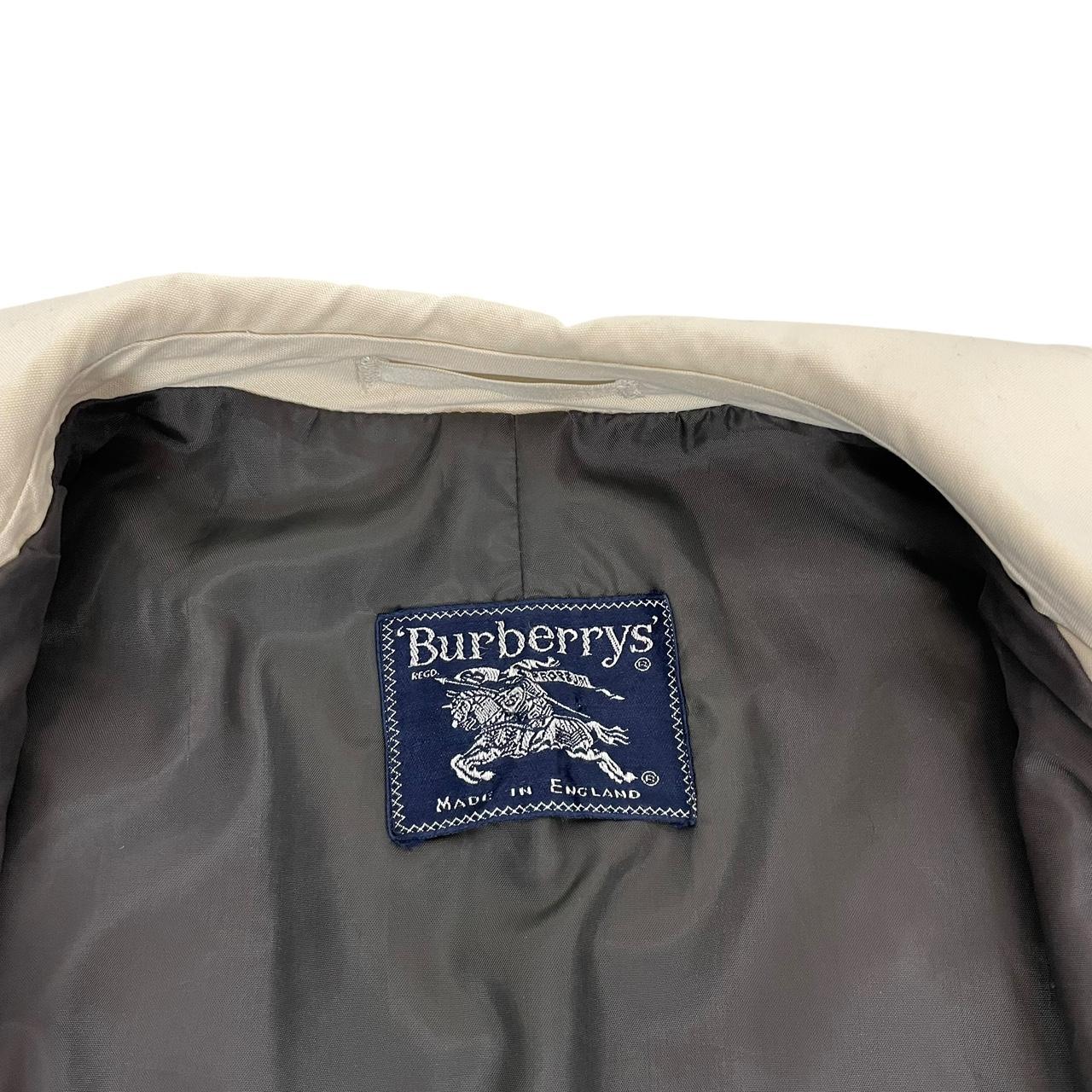 Vintage 90s Burberry Cream Single Breasted Trench Coat