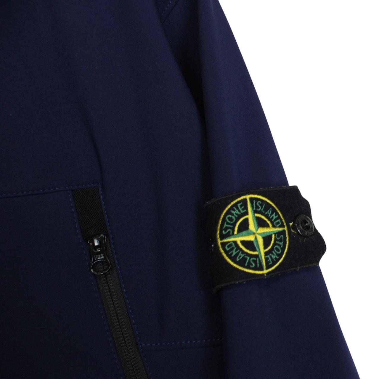 Stone Island AW 2018 Navy Blue Full Zip Soft Shell-R Jacket