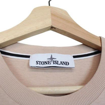 Stone Island AW 2021 Rose Short Sleeve Cotton Split Logo T-Shirt