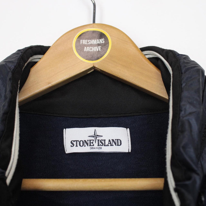 Stone Island SS 2012 Navy Blue Cotton Knit Full Zip Hoodie