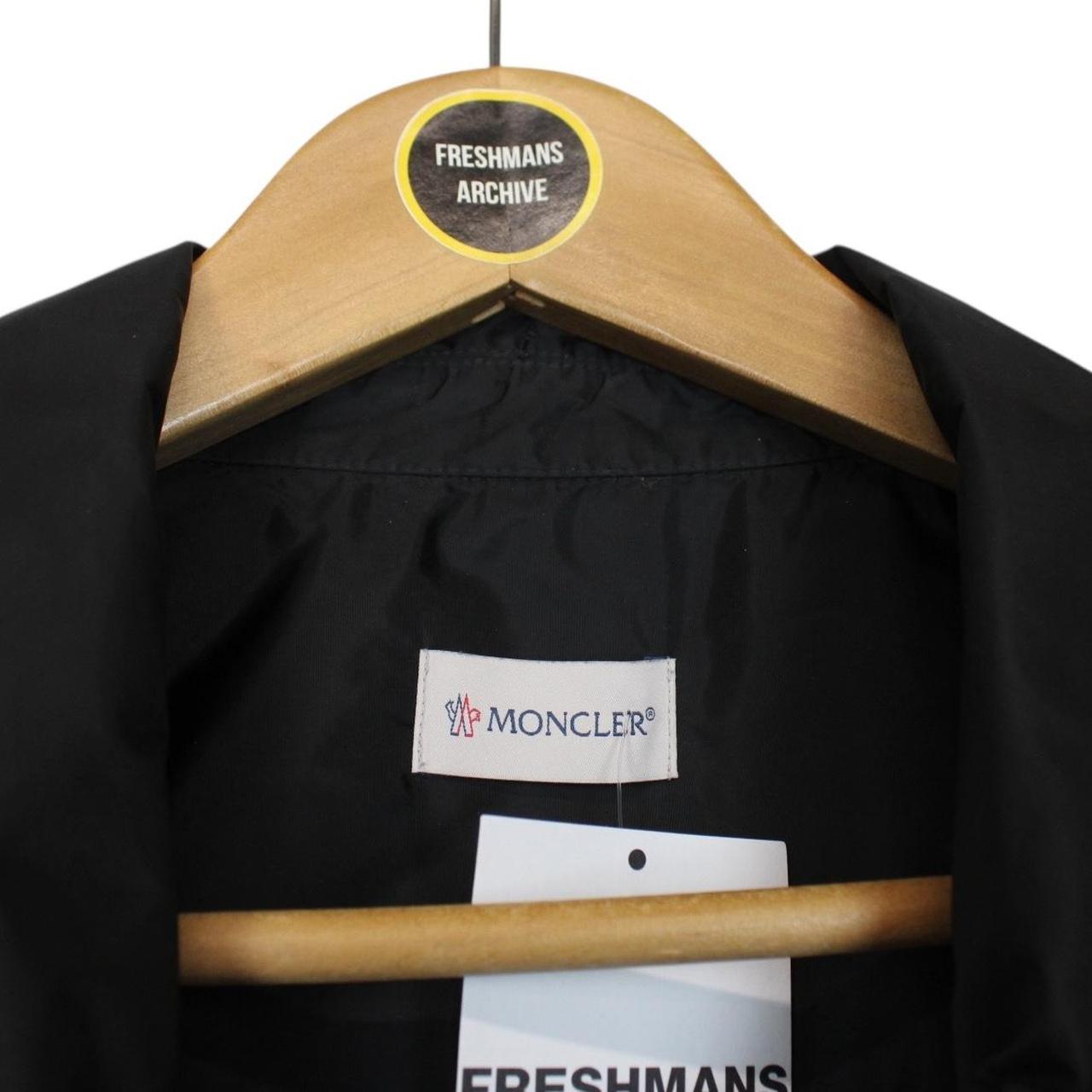 Moncler Camicia Black Full Zip 3 Pocket Nylon Overshirt Jacket