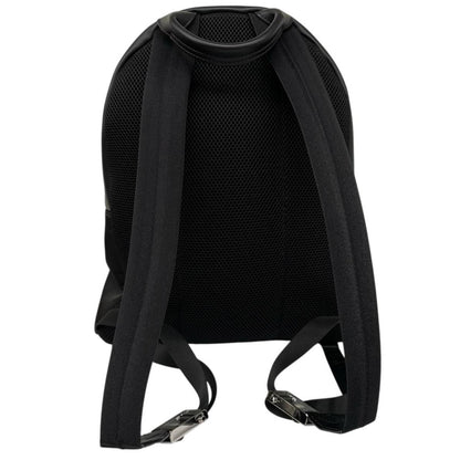 Fendi black and yellow nylon/leather backpack with monster bug eyes design.