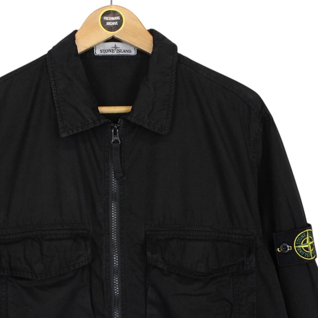 Stone Island SS 2019 Black Full Zip Cotton Overshirt Jacket