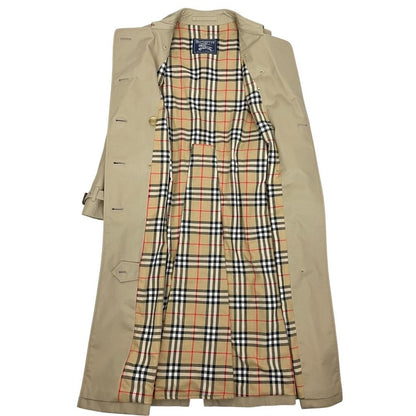 Vintage 90s Burberry Tan Brown Double Breasted Belted Trench Coat