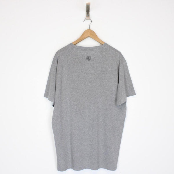 Stone Island SS 2018 Grey Short Sleeve Logo Print T-Shirt