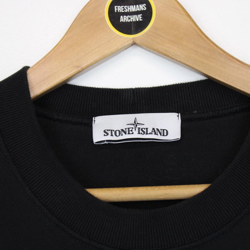 Stone Island AW 2020 Black and White Cotton Sweatshirt Jumper