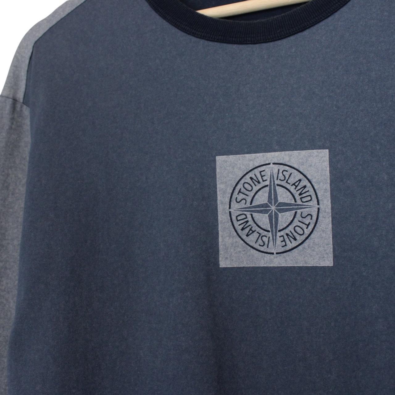 Stone Island SS 2019 Blue Long Sleeve Compass T-Shirt