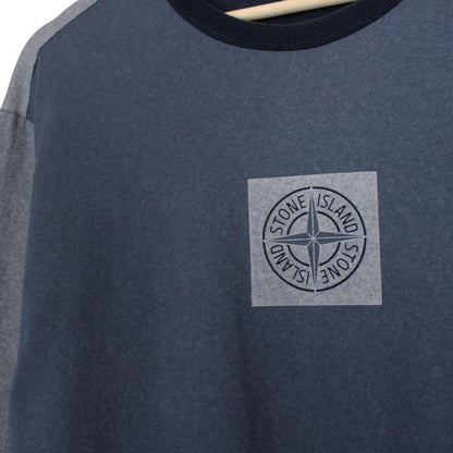 Stone Island SS 2019 Blue Long Sleeve Compass T-Shirt