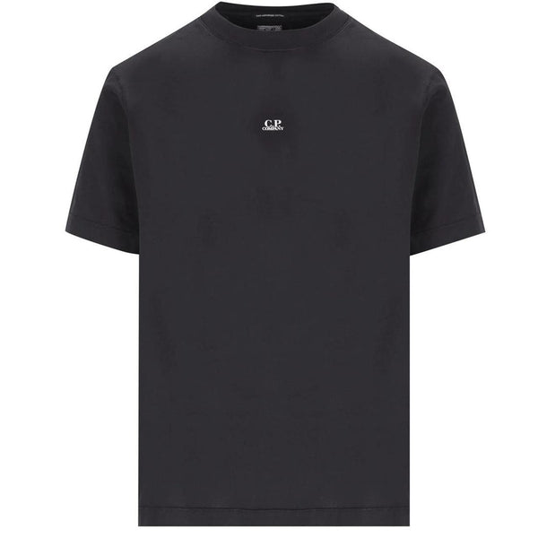 CP Company Black 30/1 Logo Print Cotton Short Sleeve T-Shirt
