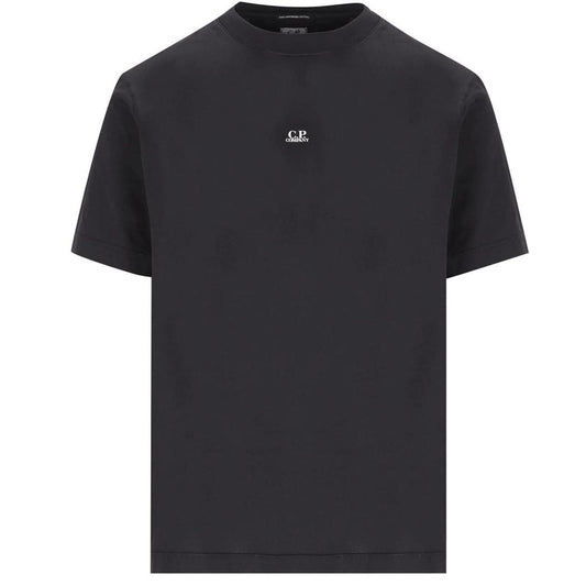 CP Company Black 30/1 Logo Print Cotton Short Sleeve T-Shirt