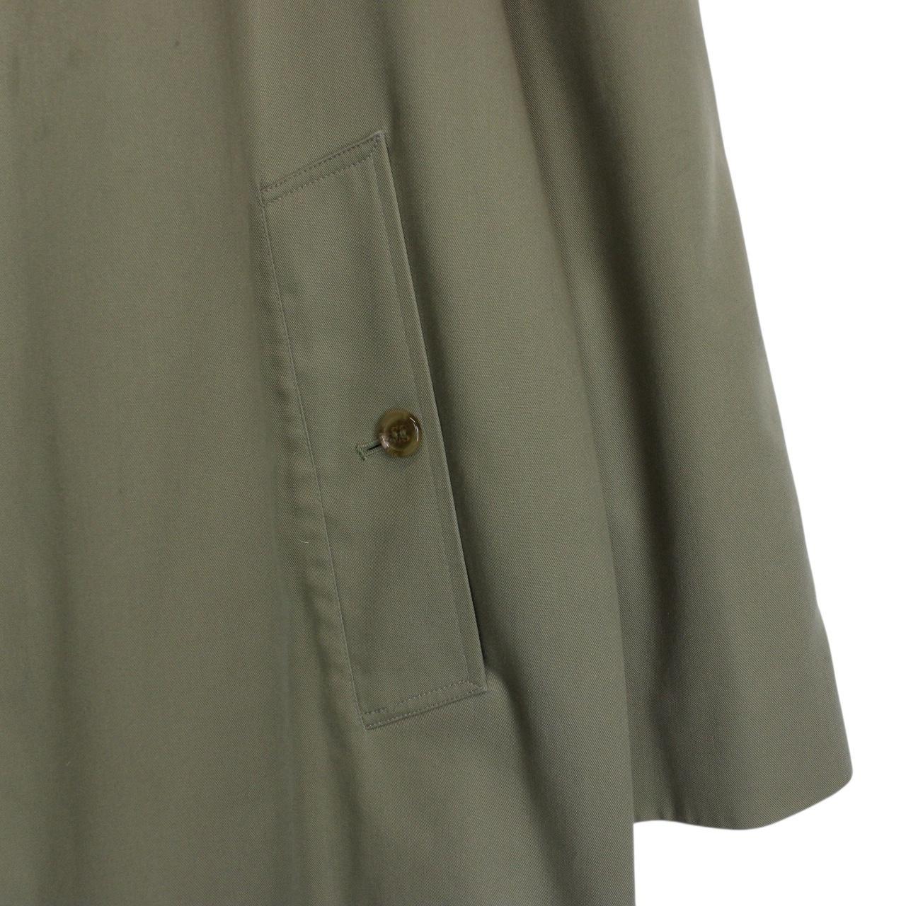 Vintage Burberry London Khaki Green Single Breasted Trench Coat