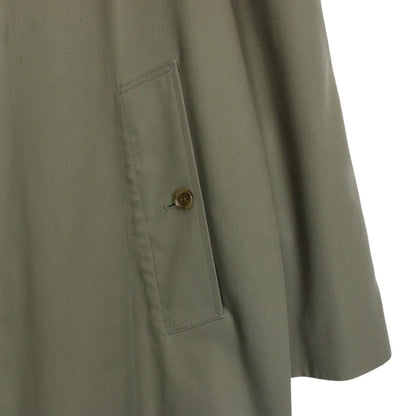 Vintage Burberry London Khaki Green Single Breasted Trench Coat