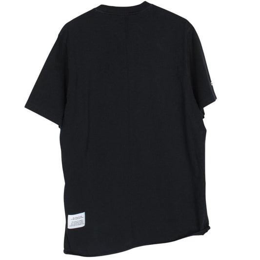 Heron Preston black pocket t-shirt with multicoloured birds print and oversized fit.