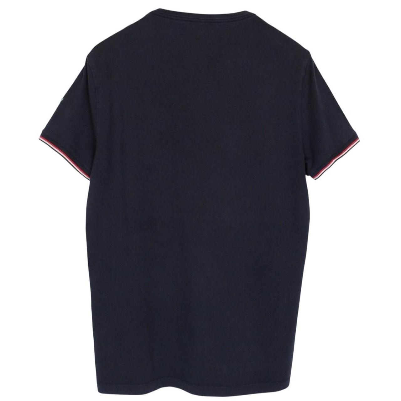 Moncler Maglia Navy Blue Sleeve Logo Short Sleeve T-Shirt