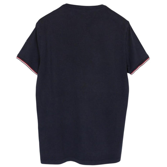 Moncler Maglia Navy Blue Sleeve Logo Short Sleeve T-Shirt