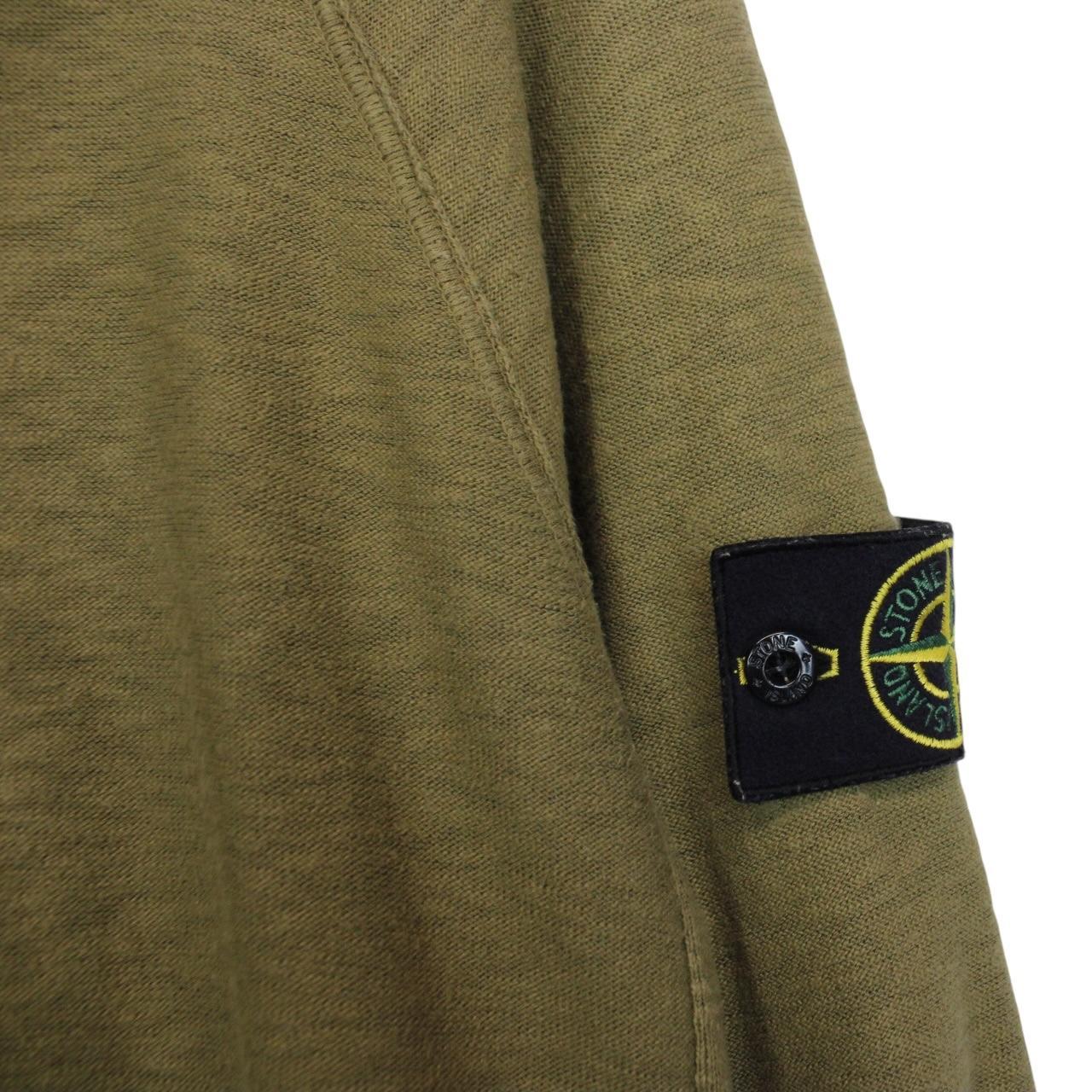 Stone Island SS 2017 Khaki Green Cotton Blend Knit Jumper