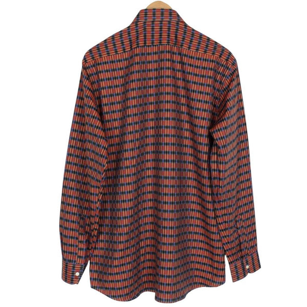 Vintage 90s Burberry Burgundy Check Long Sleeve Cotton Shirt