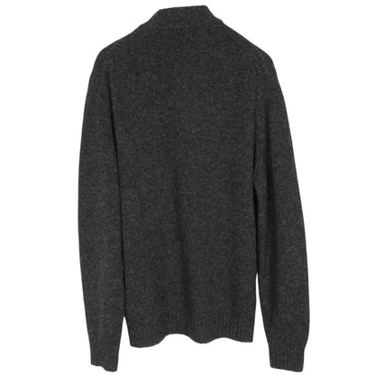 Vintage Burberry London Dark Grey Wool Knit 14 Zip Jumper