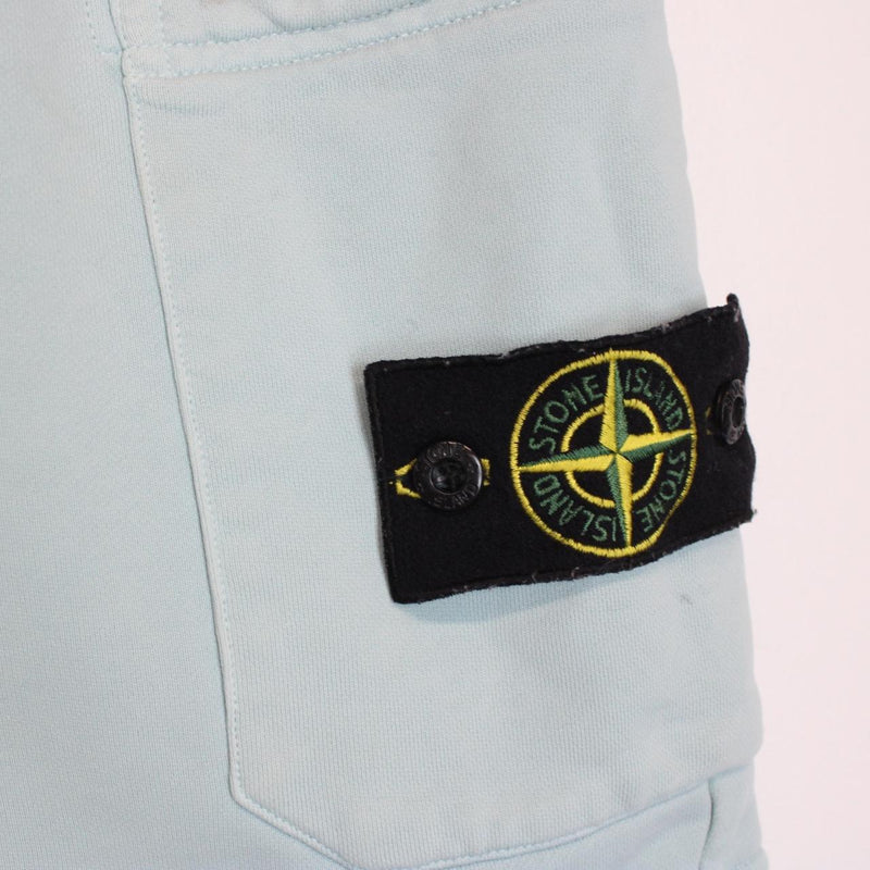Stone Island SS 2022 Light Blue Cotton Jogger Shorts